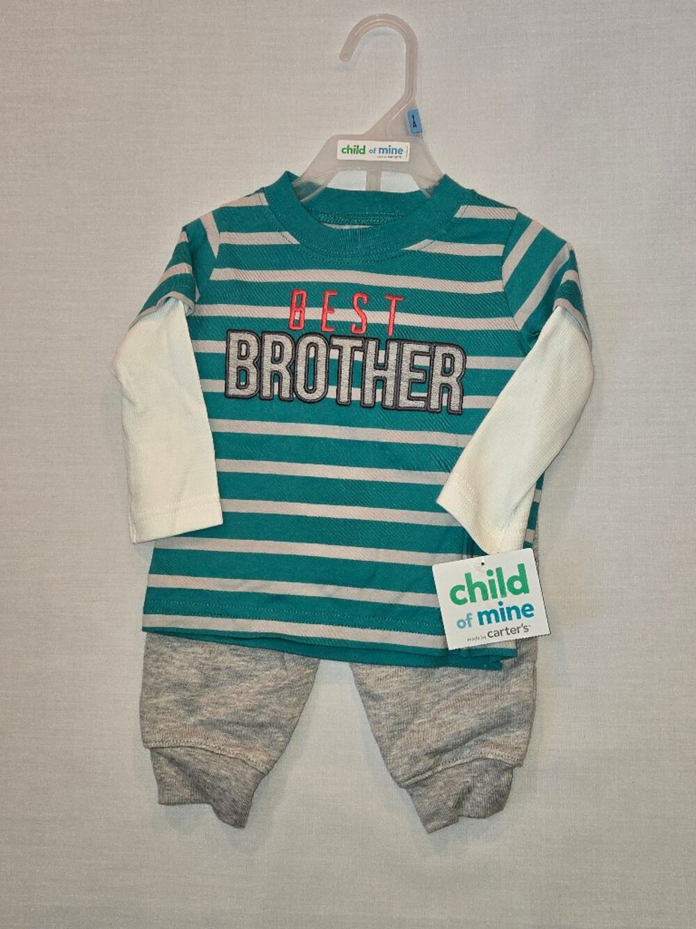 NWT Child of Mine Best Brother Baby Outfit Set 3-6M
